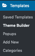 elementor create header template