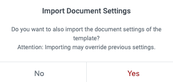 elementor document import settings