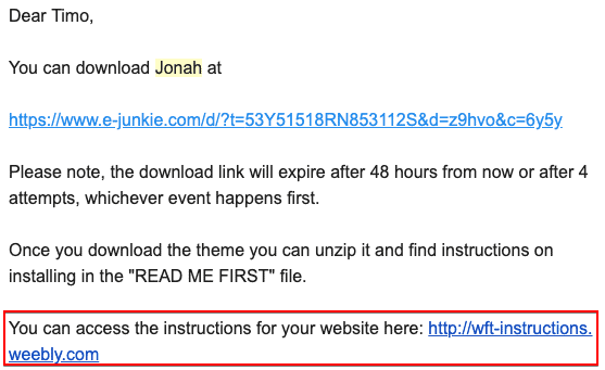 jonah instructions