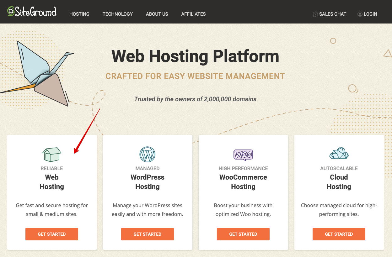 choose webhosting siteground
